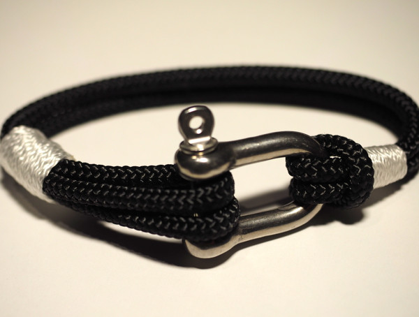 Stainless shackle handmade nautical bracelet