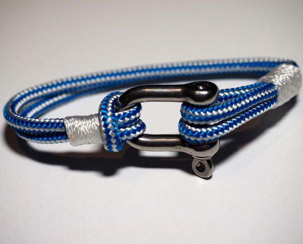 Stainless shackle handmade nautical bracelet