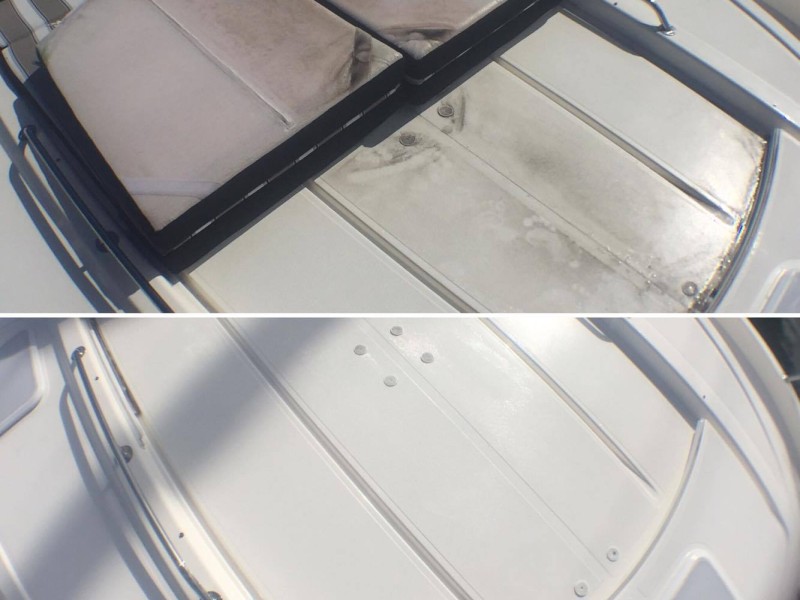 Sun deck cleaning and detailing